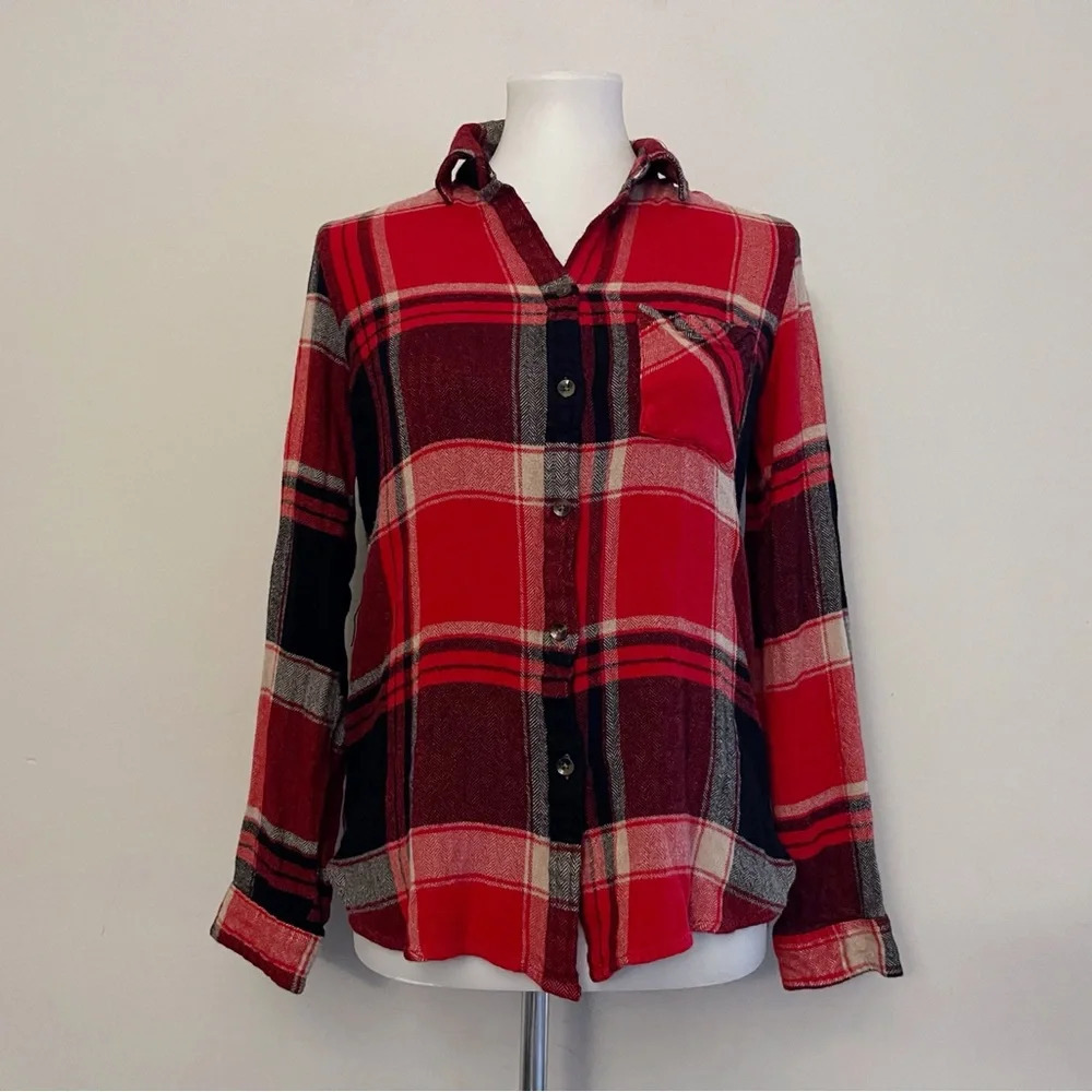 Altar’d State plaid button down top casual classic pumpkin patch fall